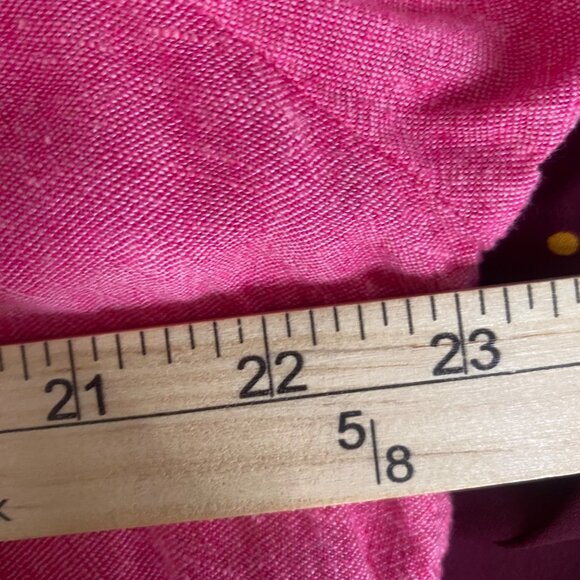 Lands End Linen Blend Tunic Top Womens XL Pink V Neck 3/4 Sleeves Lightweight Be - Picture 7 of 9